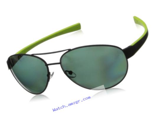 Tag Heuer Lrs253309 Aviator Sunglasses,Matte Black & Anise Green,62 mm