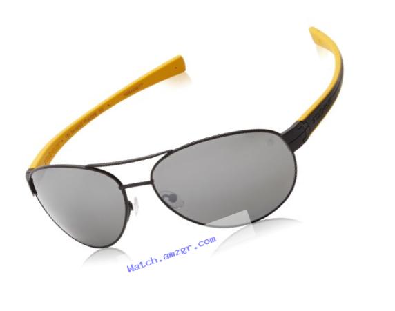 Tag Heuer Lrs253111 Aviator Sunglasses,Matte Black & Yellow,62 mm