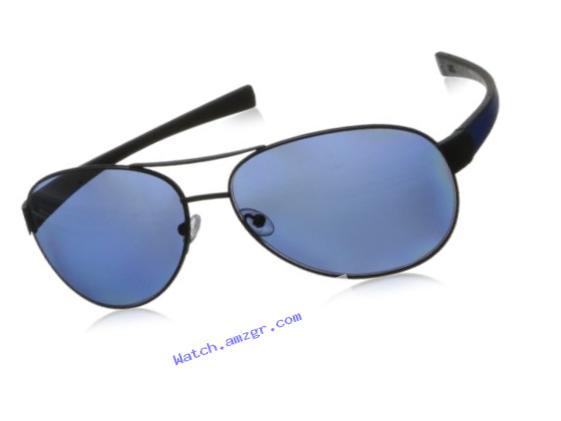 Tag Heuer Lrs25640464 Aviator Sunglasses,Matt Black & Cobalt Blue,64 mm