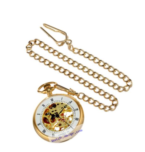 Charles-Hubert, Paris Gold-Plated Open Face Mechanical Pocket Watch