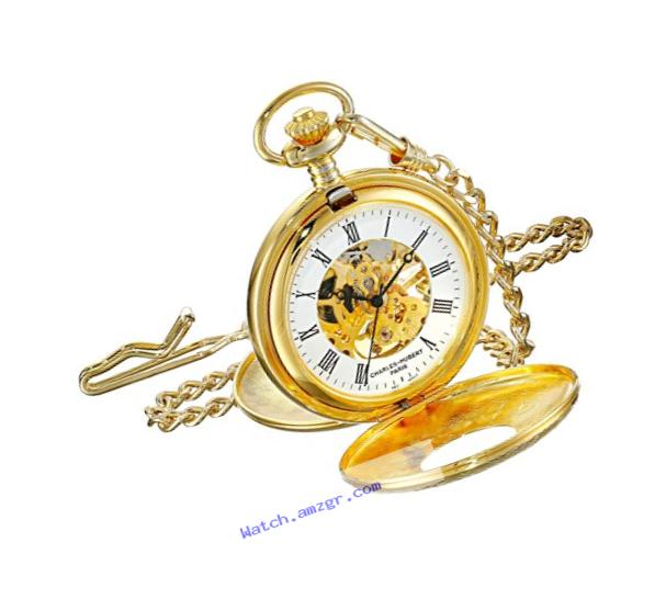 Charles-Hubert, Paris Gold-Plated Mechanical Pocket Watch