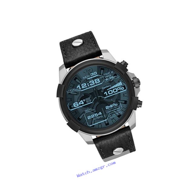Diesel On Full Guard Touchscreen Black Leather Smartwatch DZT2001